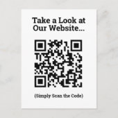 Website-Werbeaktion nach QR-Code-Design Postkarte (Vorderseite)