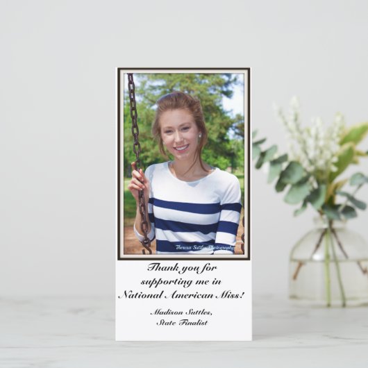 Website-Werbung dank Karte (Stehend Vorderseite)