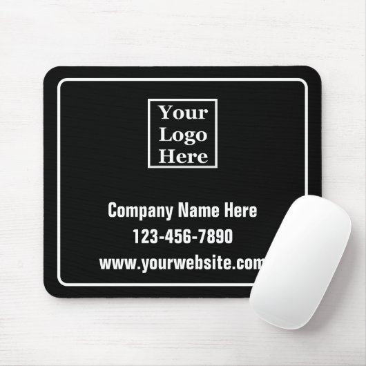 Website zu Black & White Company-Logos Mousepad (Mit Mouse)
