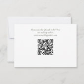 Website zu Blue Hydrangea Floral Wedding QR Code RSVP Karte (Rückseite)