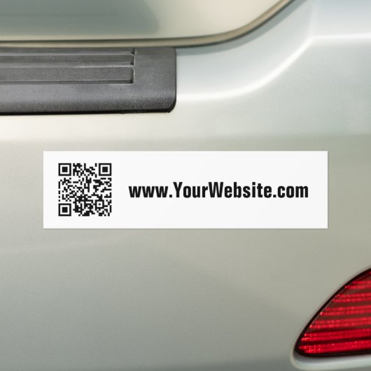 Website zu Business Black und White QR Code Autoaufkleber (Auf Auto)