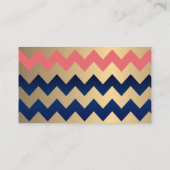 Website zu Coral und Navy Blue Gold Hearts Begleitkarte (Rückseite)