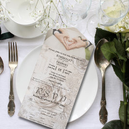 Website zu eleganten White Cream Rose Blumenbeete  All In One Einladung