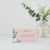 Website zu Eleganteukalyptus & White Blume QR Code Begleitkarte (Stehend Vorderseite)
