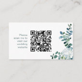 Website zu Eleganteukalyptus & White Blume QR Code Begleitkarte (Rückseite)