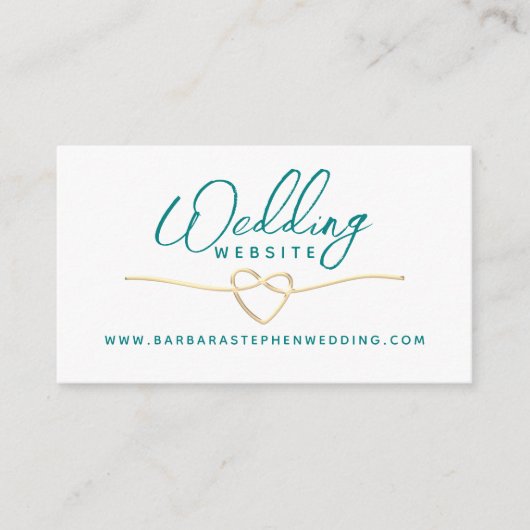 Website zu Hochzeitsinformationen Begleitkarte (Vorderseite)