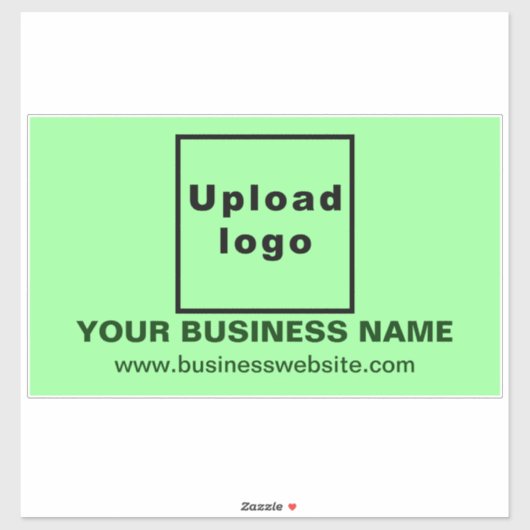 Website zu Light Green Large Rectangle Vinyl Aufkleber (Blatt)