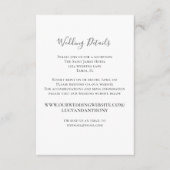 Website zu Minimalistischen Einfachen Hochzeitssti Begleitkarte (Vorderseite)