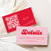 Website zu Retro-Rosa- und Roten Hochzeiten Begleitkarte