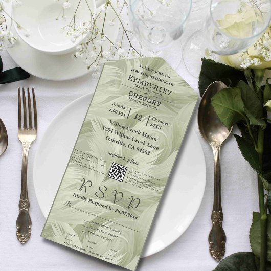 Website zum Abstrakten Pinselmuster E-Mail-QR-Code All In One Einladung