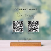 Website zum beruflichen Scannen von 2 QR-Codes Acrylschild (Neutral)