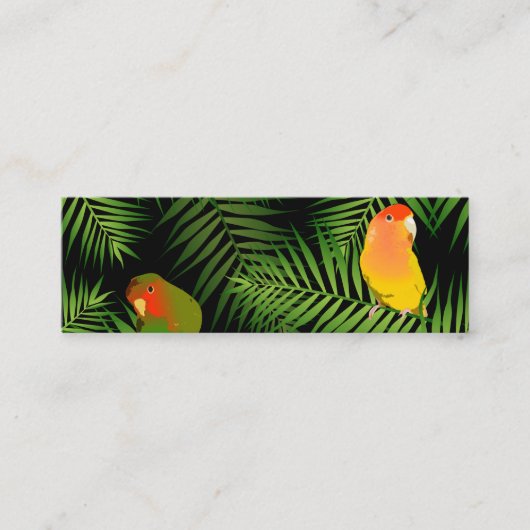 Website zum Blog "Lovebird Parrot Black Tropical B Telefonnummerkarte (Vorderseite)