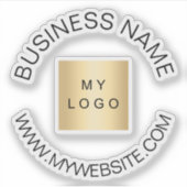 Website zum Firmenlogo Aufkleber (Vorderseite)