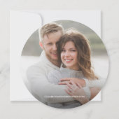 Website zum Foto "Holzkörnchen schneiden" Einladung (Rückseite)