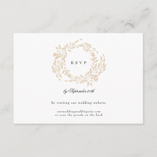 Website zum Hochzeitsschreiben des klassischen Mon RSVP Karte (Vorderseite)