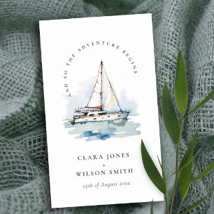 Website zum Hochzeitssegelschiff Dusky Begleitkarte