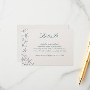 Website zum Hochzeitssehen an der Starfish-Grenze Begleitkarte