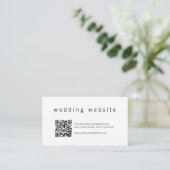 Website zum Hochzeitssehen im Minimalistischen mod Begleitkarte (Stehend Vorderseite)