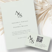Website zum Hochzeitssehen, UAWG, QR-Code, Elegant Begleitkarte
