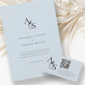 Website zum Hochzeitssehen, UAWG, QR-Code, Elegant Begleitkarte