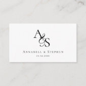 Website zum Hochzeitssehen, UAWG, QR-Code, Elegant Begleitkarte (Vorderseite)