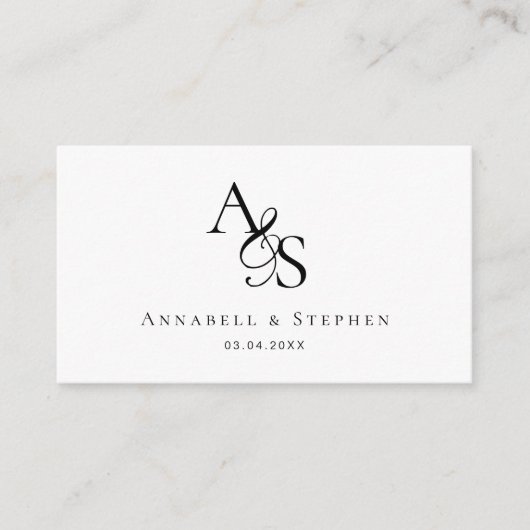 Website zum Hochzeitssehen, UAWG, QR-Code, Elegant Begleitkarte (Vorderseite)