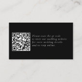 Website zum Hochzeitssehen, UAWG, QR-Code, Elegant Begleitkarte (Rückseite)