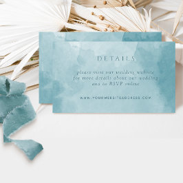 Website zum Hochzeitssehen von Chic Sea Glass Begleitkarte