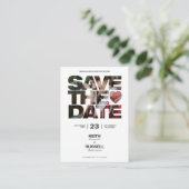 Website zum Hochzeitssehen von Save the Date Foto Begleitkarte (Stehend Vorderseite)