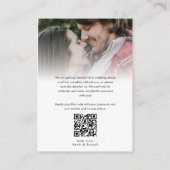 Website zum Hochzeitssehen von Save the Date Foto Begleitkarte (Rückseite)