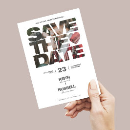 Website zum Hochzeitssehen von Save the Date Foto  Einladung