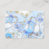 Website zum Hochzeitsstich mit blauer Tinte Begleitkarte (Rückseite)