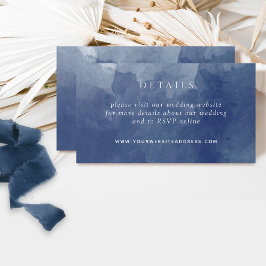 Website zum Hochzeitsszenario "Chic Navy Blue Wate Begleitkarte