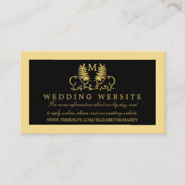 Website zum Hochzeitsszenario Golden Floral Begleitkarte