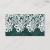 Website zum Hochzeitsszenario "Lace Emerald Green  Begleitkarte (Rückseite)