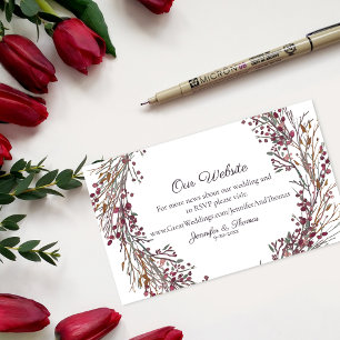 Website zum Hochzeitstag im Winter-Kreide Scharl Begleitkarte