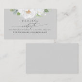 Website zum Hochzeitstag Weiße Blume Visitenkarte (Vorne/Hinten)