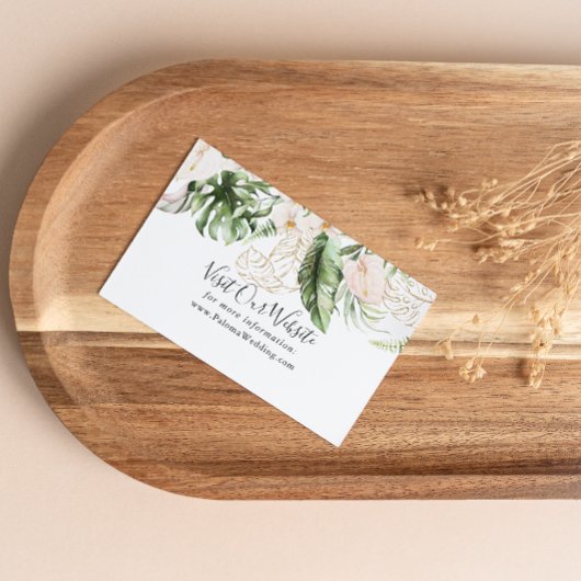 Website zum Hochzeitswettbewerb in Gold Tropical F Begleitkarte