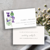 Website zum hübschen Chic Violet Floral Bunch Begleitkarte