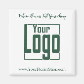 Website zum Logo für Werbezwecke Grünes Florist Magnet (Vorne)