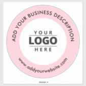 Website zum Logo "Pink Car Window Decal" Aufkleber (Blatt)