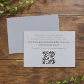 Website zum Minimalistischen einfachen Blue-QR-Cod Begleitkarte