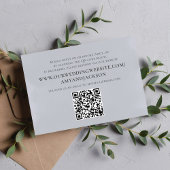 Website zum Minimalistischen einfachen Blue-QR-Cod RSVP Karte
