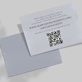 Website zum Minimalistischen einfachen Blue-QR-Cod RSVP Karte