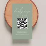 Website zum Minimalistischen Hochzeitsstipendium i Begleitkarte<br><div class="desc">Einfache moderne und elegante Schwarz-Weiß-Script Typografie QR Code UAWG Wedding Website Minimalistisch Einladung.</div>