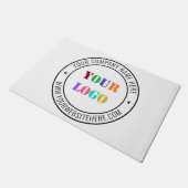 Website zum Namen von Firmenlogos Fußmatte (Schrägansicht)