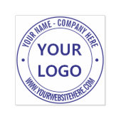 Website zum Namen von Firmenlogos Runde Briefmarke Permastempel (Design)