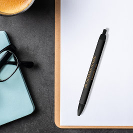 Website zum Namen von Schwarzgold-Unternehmen Kugelschreiber