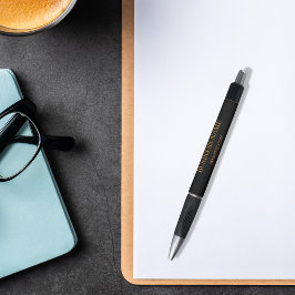 Website zum Namen von Schwarzgold-Unternehmen Kugelschreiber