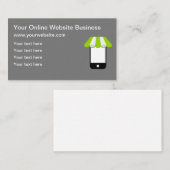 Website zum Online-Shopping  Visitenkarte (Vorne/Hinten)